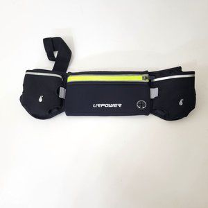 Urpower Running Belt with Water Bottle Holders and Zippered Pocket